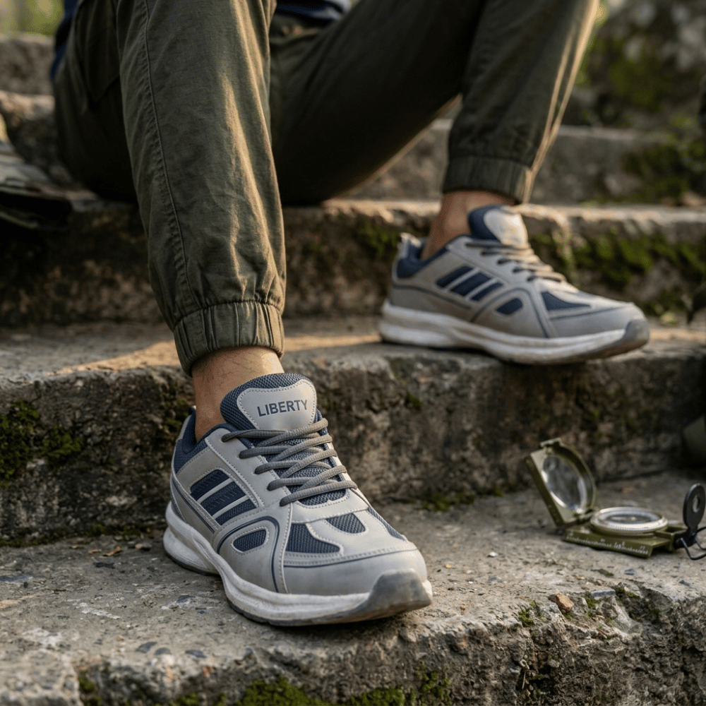 Liberty Sport Grey Running Shoes - Image 6