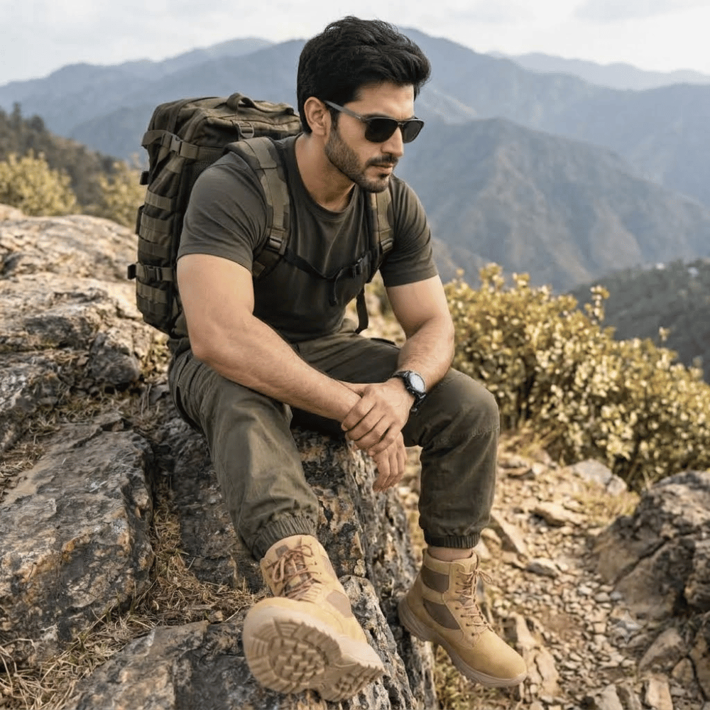 Army Camel Shoes – Tan High-Ankle Boots - Image 6