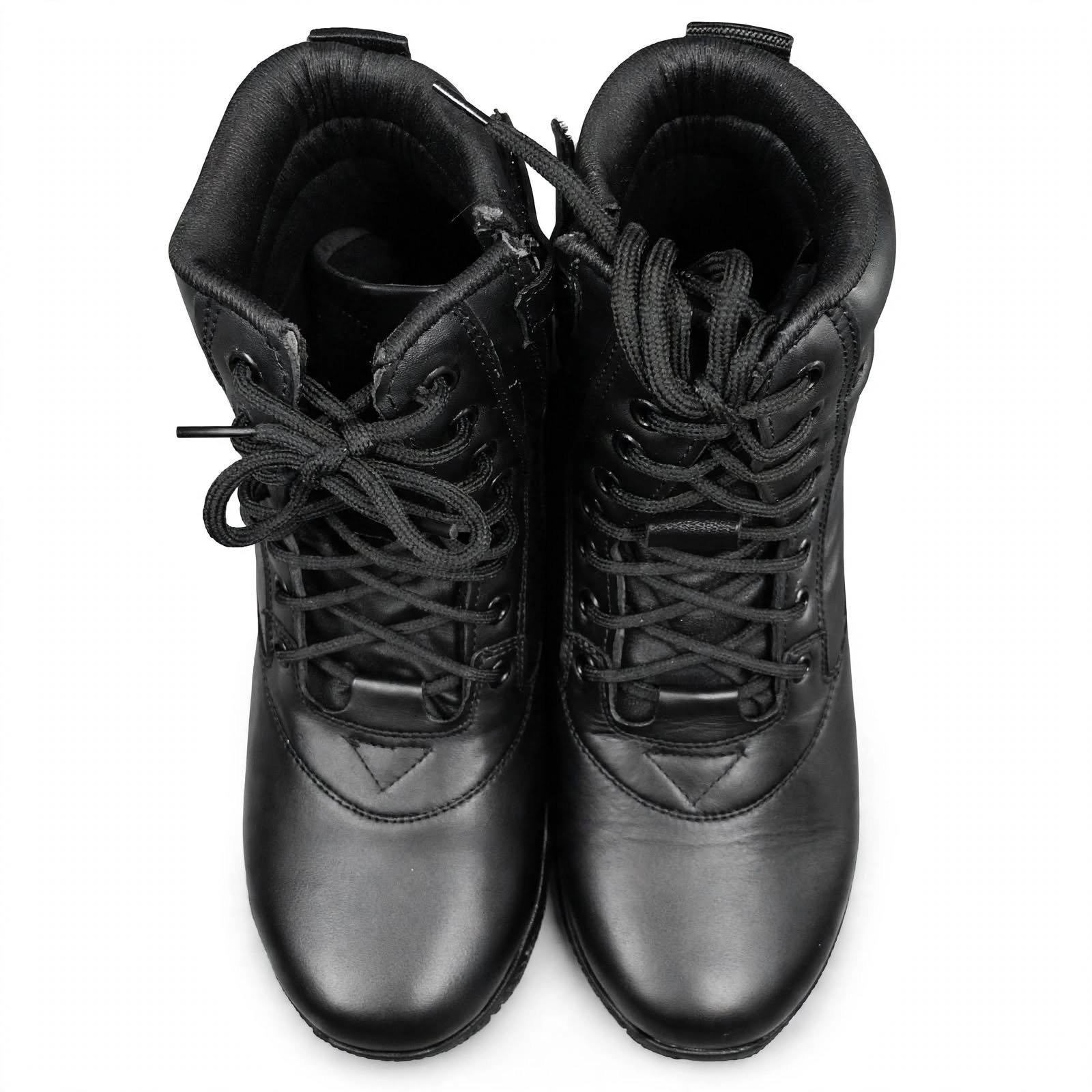 FORCE Black Tactical Combat Boot with Side Zipper - Genuine Leather Army Boot for Men - Image 3
