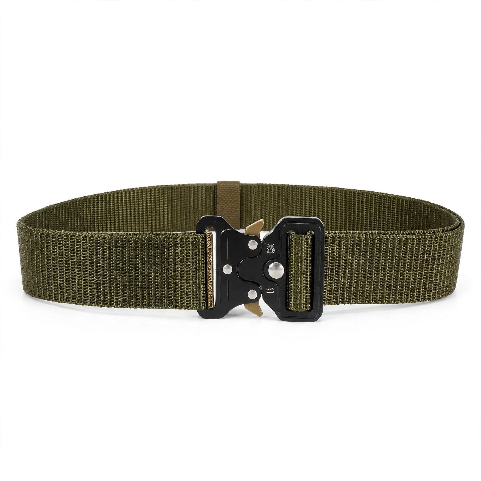 Army Tactical Belt Olive Green - Quick Release Buckle Nylon Belt