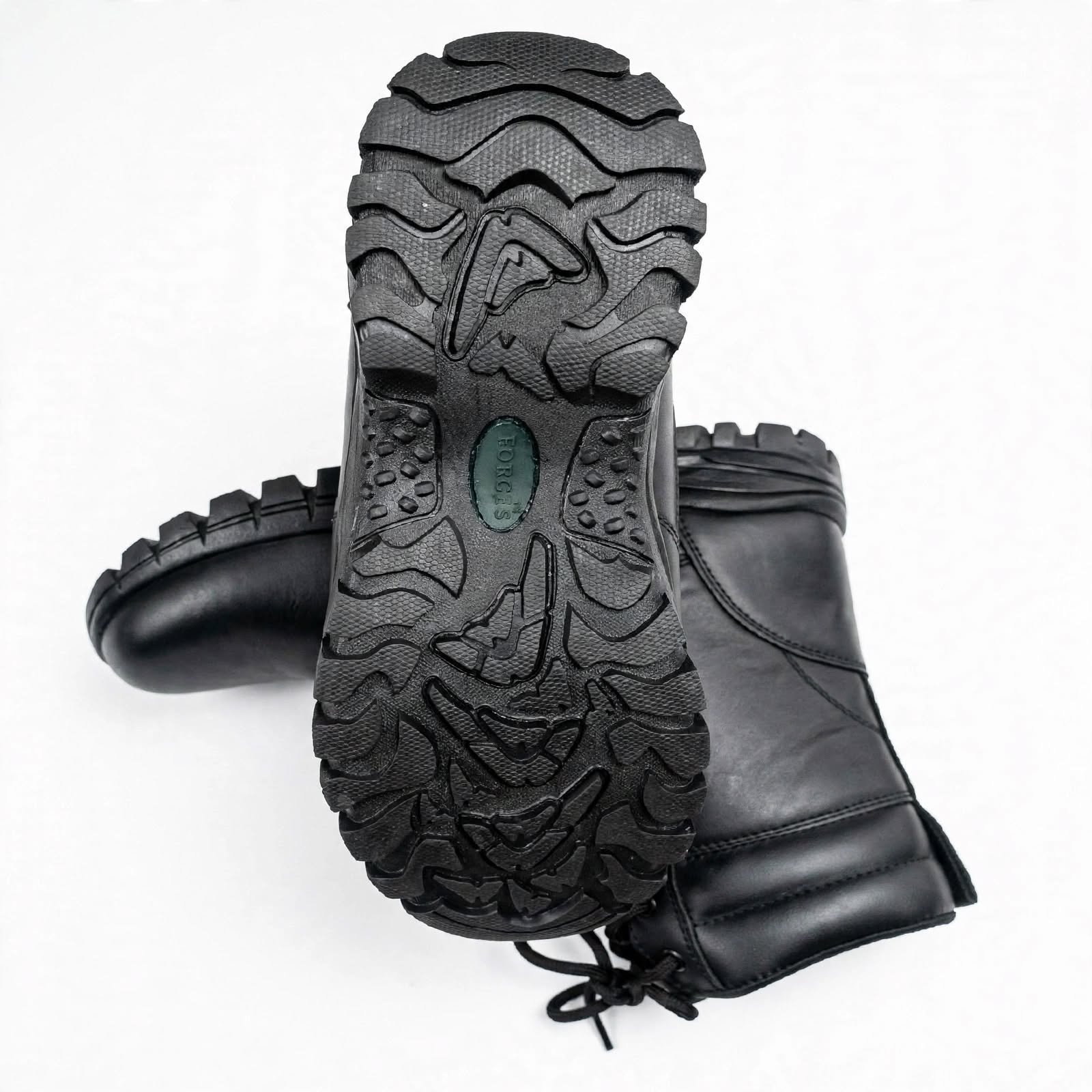 FORCE Black Tactical Combat Boot with Side Zipper - Genuine Leather Army Boot for Men - Image 4