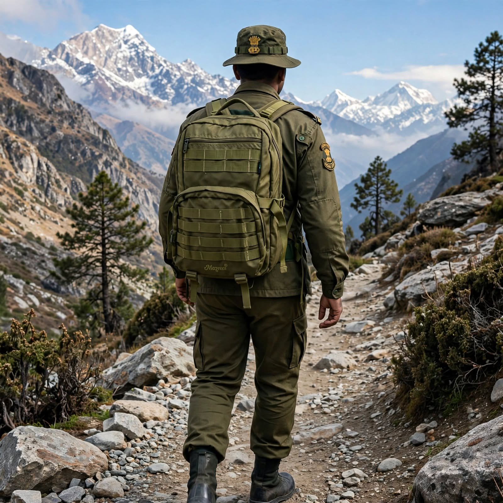 Mecgreen Tactical Army Backpack 30L | Olive Green Military Backpack - Image 6