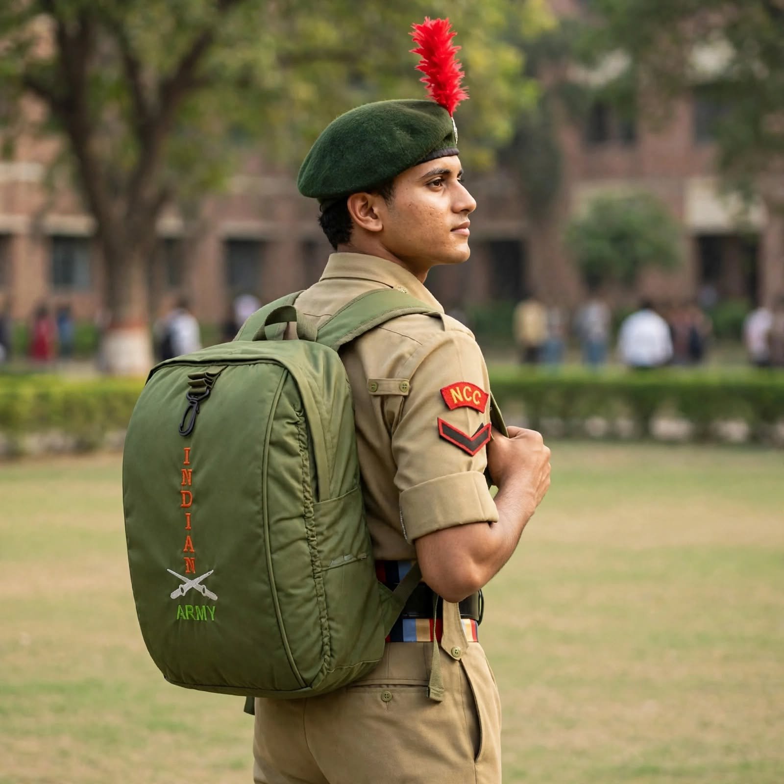 Indian Army Backpack Military Olive Green - Tactical Daypack Bag - Image 4