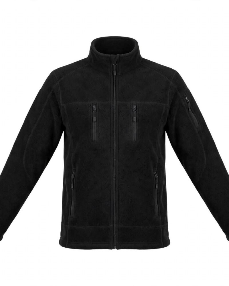 Black Tactical Polar Fleece Jacket for Men