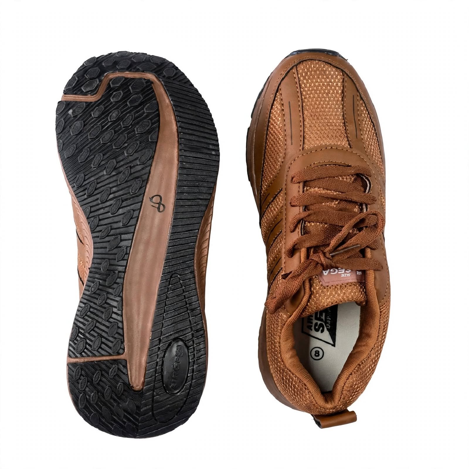 Air Sega Men's Running Shoes Brown - Image 3