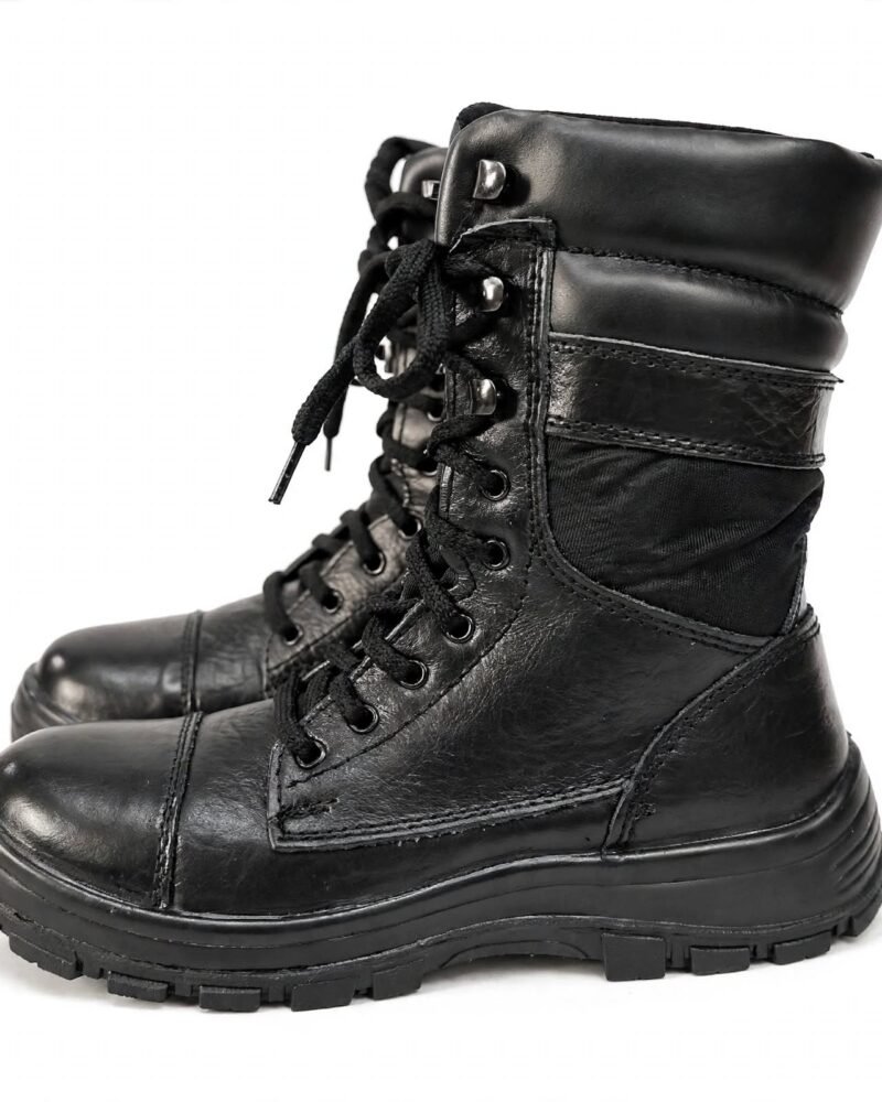 Men's Black Tactical Boots - High Ankle Leather