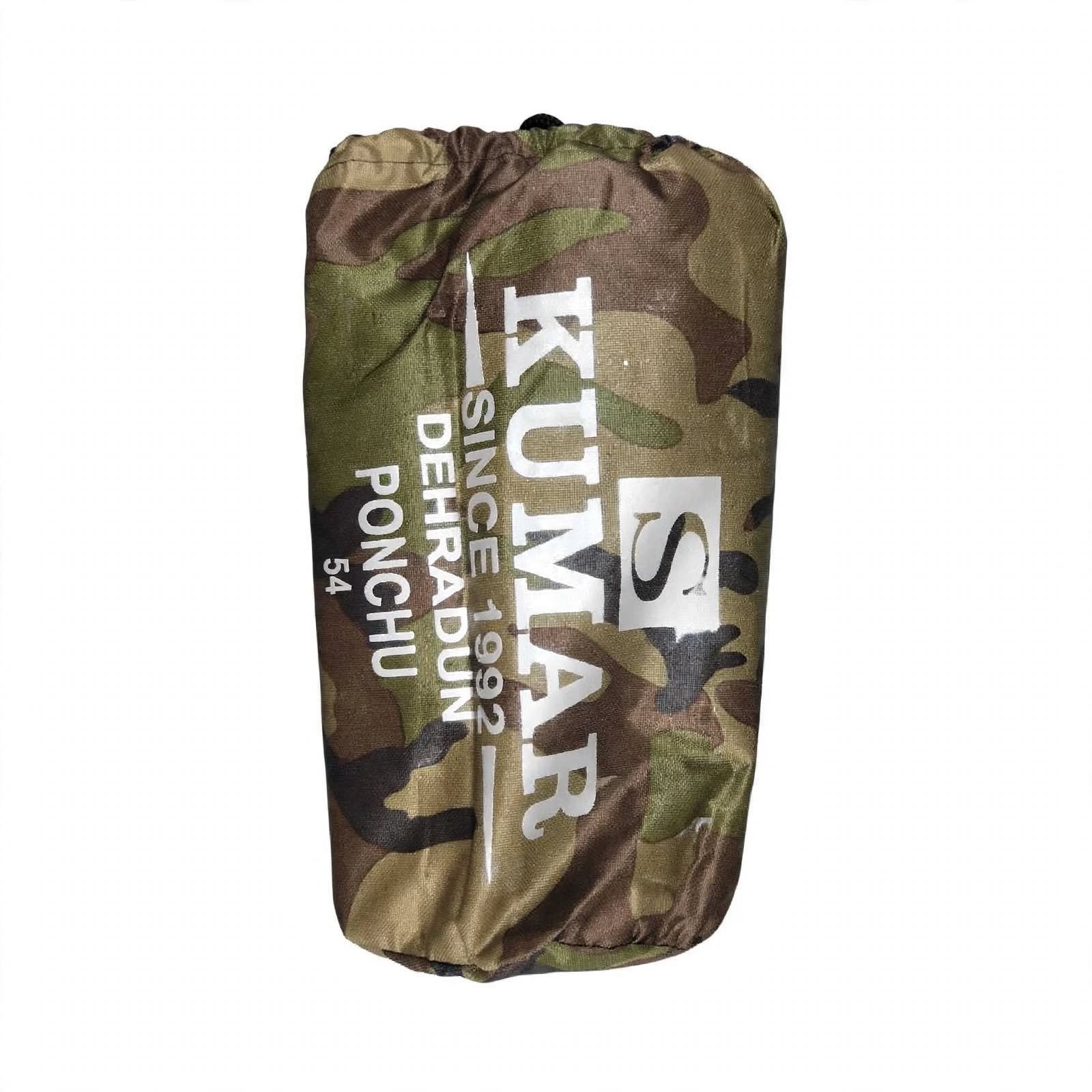 S Kumar Dehradun Jungle Camo Poncho 54 | Waterproof Rain Poncho with Hood & Pouch - Image 5