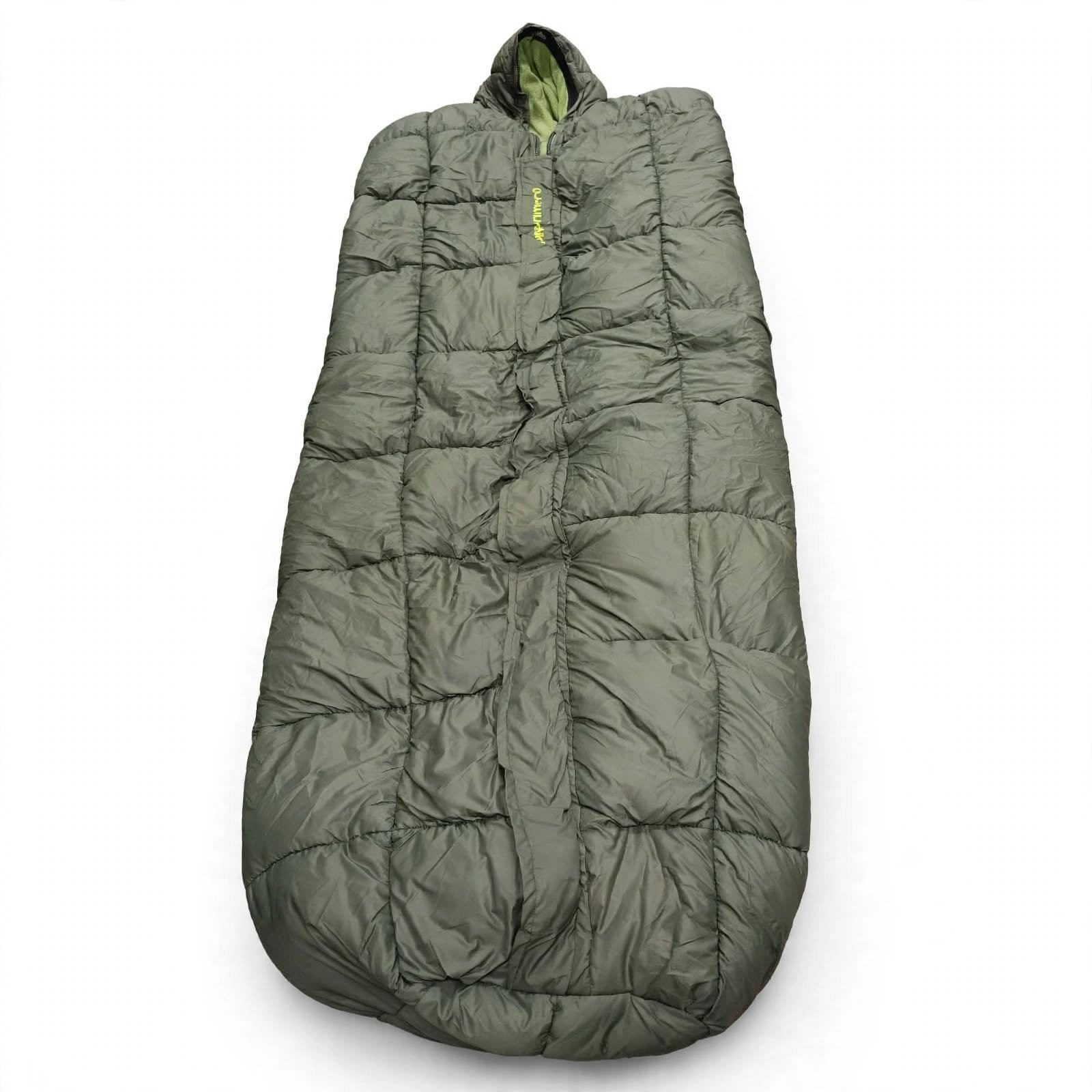 Cliff Climbers -20°C Sleeping Bag Army Green | Double Layer Camping & Trekking - Image 2