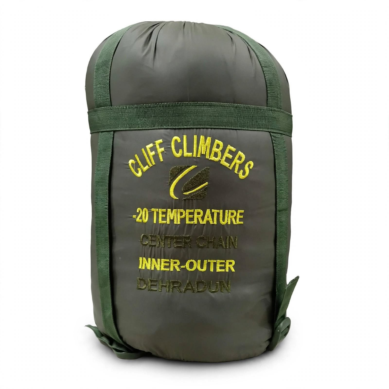 Cliff Climbers -20°C Sleeping Bag Army Green | Double Layer Camping & Trekking
